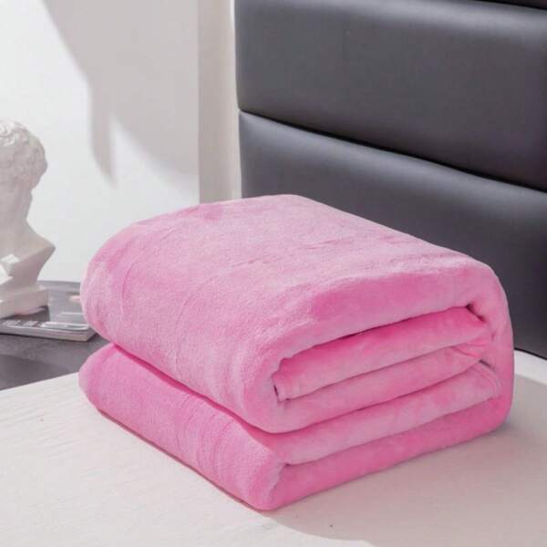 Pink Flannel Fleece Blanket Throw