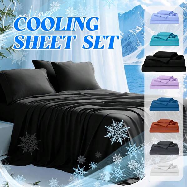 3/4-Piece Bamboo Fiber Fitted Sheet Set, Soft Breathable & Comfortable, Ideal For Heavy Sleepers & Sweaty Sleepers, Includes Pillowcases & Fitted Sheets, Available In Twin/Full/Queen/King Sizes, Perfect For Room Decoration, Random Color